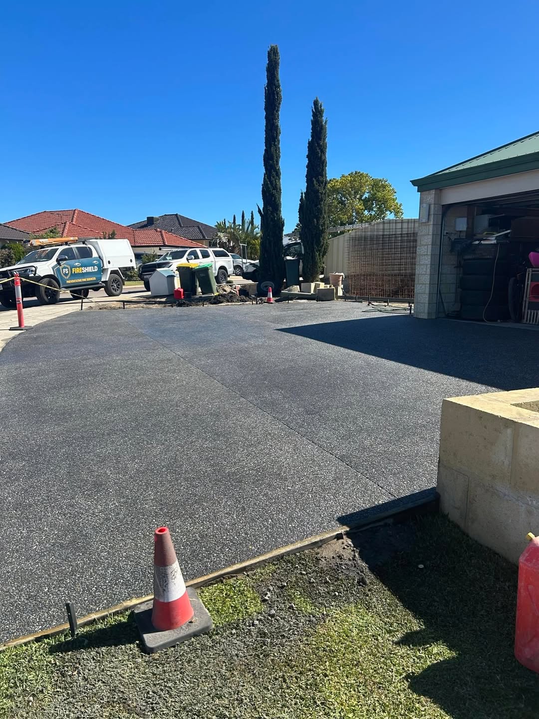 Exposed aggregate driveway in Perth